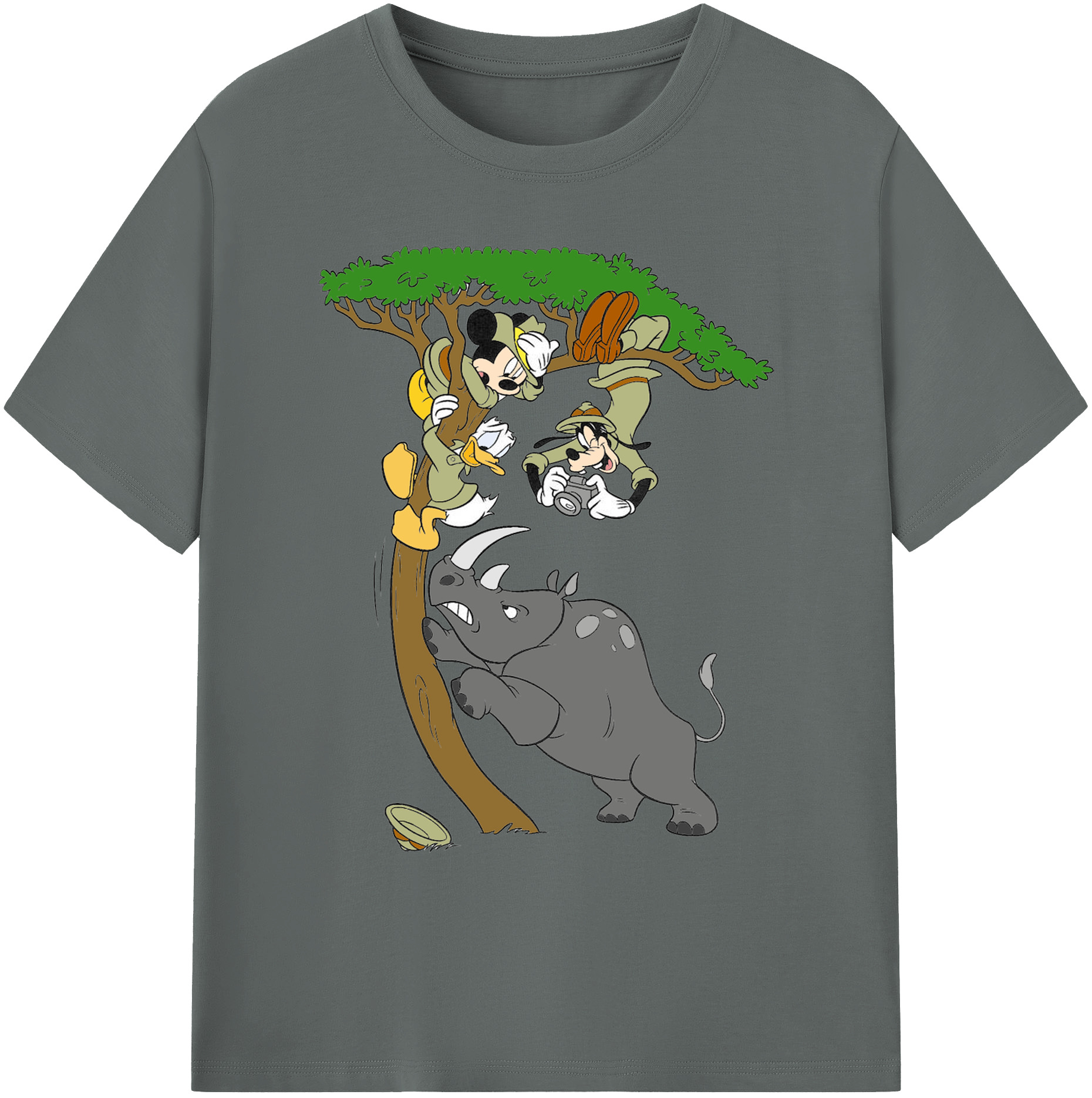 ミッキーマウス Mickey Mouse 綿100％ メンズ半袖Tシャツ｜肌触りやわらか＆通気性